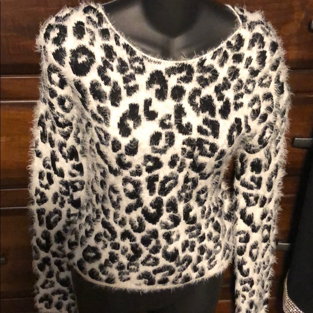 Leopard sweater.